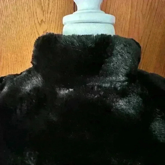 Nicole Miller Original Puffer Faux Fur Women’s Vest Black Medium Reversible - Picture 7 of 14